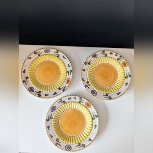 Hand Made and Painted In Italy 5225 Series Vintage Dessert Plates (3)